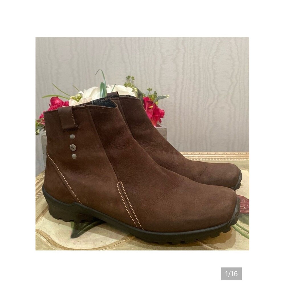 Wolky Zion Water Resistant Brown Nepal Oiled Leather Boots Sz 41